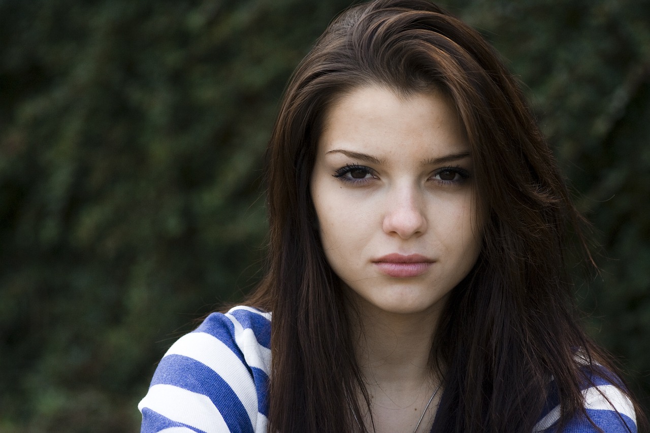 woman, portrait, face